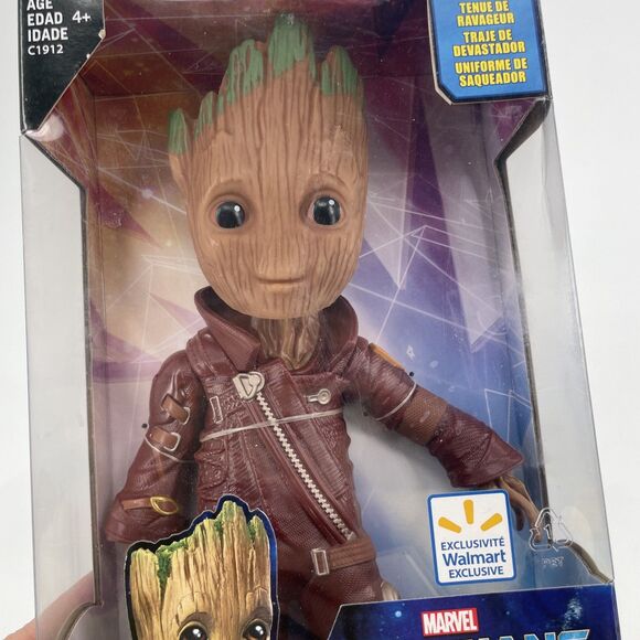 Marvel Guardians of the Galaxy Vol 2 Groot Figure Ravager Outfit NEW *BOX WEAR - Picture 11 of 12